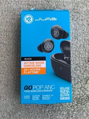 JLab GO Pop ANC True Wireless Earbuds Black